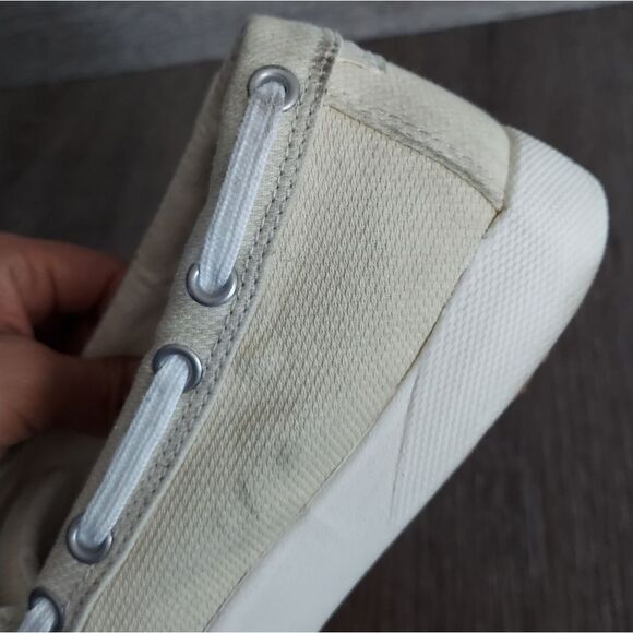 LL Bean Women's Cream Leather Slip On Comfort Loafer Boat Shoes Size 9M - Picture 10 of 11